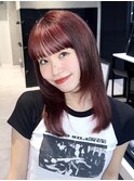 ミルクティーピンクレイヤーロングニュアンスカラー_ba481451