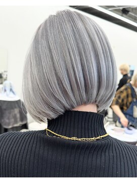 エゴル ナゴヤサカエ(ENGOL NAGOYA SAKAE) 保存必須【海外風ハイトーンボブ】アッシュグレー