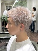 スパイキーショート ブリーチカラー