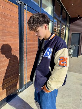 ラフ バイ マグ 南松本(R.A.F. by Mag) 2way波巻きスパイラルパーマツイスパシャドウセンターパート束感