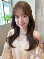 アフロート ディル(AFLOAT D'L)&nbsp;【eri 】韓国ヘア くびれ巻き　シースルーバング 透明感カラー