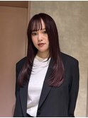 【YOKE】カシスピンクラベンダー暖色ブリーチ無しレイヤーカット