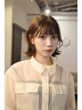 フェイバリットガーデン(favorite garden) 20代30代イメチェン小顔レイヤーボブグレージュ