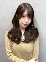 ジエクト カナウ(The Ect canow)&nbsp;【小顔レイヤーカット】姫カットレイヤー/くすみベージュ