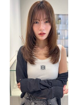 ノイ 銀座(noi) 韓国ヘア／ミディアム/レイヤーカット／前髪カット