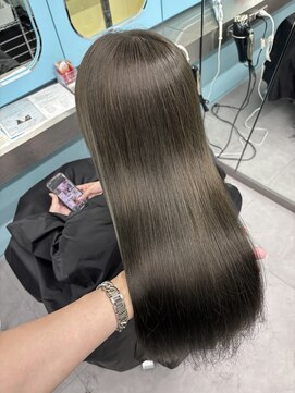 ノー バイ イオエ 西梅田(no. by ioe) ブリーチなしカラー/髪質改善/ミルクティーベージュ/小顔ヘア