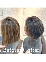 ファン 竹ノ塚店(F.U.N) 白髪ぼかし(ボブスタイル)白髪キレイにマイナス10歳