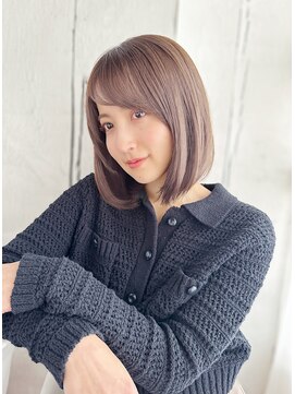 《30代～大人透明感》白髪ぼかしハイライト＋艶カラー