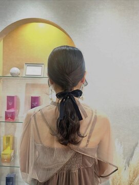 カラークチュール(Color Couture) 暗めカラー/ココアベージュ/小顔ヘア/タイト編みおろし