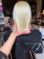 ペレ 原宿(PELE)&nbsp;ダブルカラー/ケアブリーチ/羽エクステ/原宿