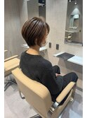30代40代50代絶壁解消ひし形白髪ぼかし大人ショートボブ