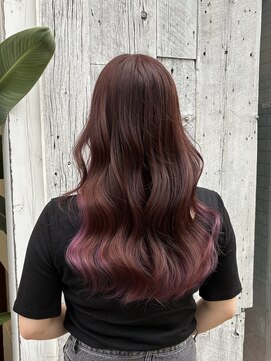 アン(Hair make un) ピンクカラー