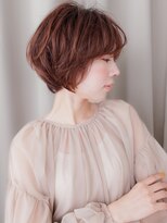 カバーヘア ブリス 志木南口駅前店(COVER HAIR bliss) ピンクメッシュマッシュパーマ小顔ひし形ショートボブ20代30代W