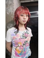 コードプラスリム(CODE+LIM) 2トーンカラー/デザインカラー/赤髪/裾カラー/レイヤーカット