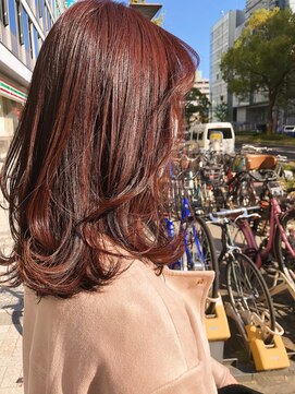 ガレリアエレガンテ 名駅店(GALLARIA Elegante) レッドブラウン×ミディアムレイヤー