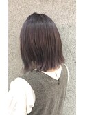 切りっぱなし/ワンレングス/ワンメイクピンクラベンダー
