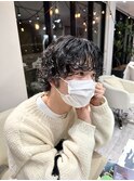 short perm ショートパーマ　メンズパーマ　くせ毛風パーマ