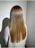大人かわいい小顔ハイライトカラー森ガール風ロング