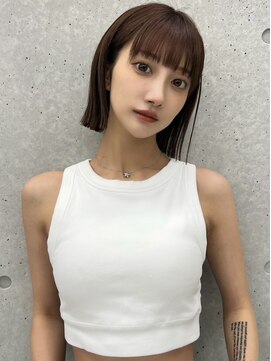 サンド 池袋(sand) 前髪/マチルボブ/ピンクベージュ/インナーグレージュ/髪質改善