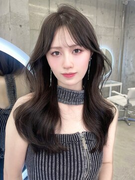 アイシー 表参道(ICY) 韓国トレンドヘア＊薄め前髪がお洒落なうるツヤレイヤーロング