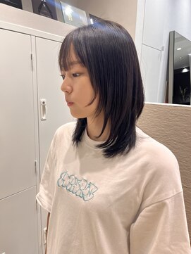 シュク 高円寺(SYUK) 顔周りレイヤー/髪質改善ストレート/SYUK高円寺【青木】