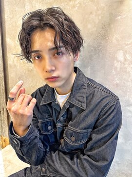 トルネード(TORNADO) 外国人風スパイラルミディアムパーマ 韓国メンズ ツイスパ A0214