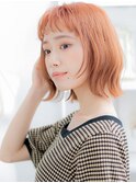 フレンチカジュアルオン眉前下がりボブパーマh3上尾10代20代30代