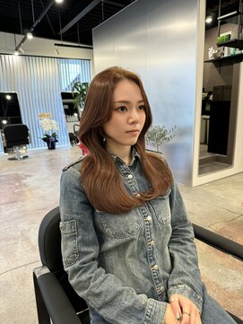 ハイフン 伊勢崎(hyphen) 韓国レイヤー☆マロンベージュ☆韓国風巻き