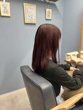 リマイル 西台店(remile) セミロングレイヤー×ピンクオレンジ