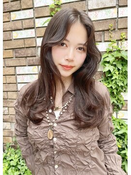 ノース イースト 高円寺店(north east) セミロングレイヤー/前髪なし/センターパート/高円寺