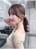 黒髪ボブルフネビージュ小顔ワンレン顔まわり韓国レイヤーカット
