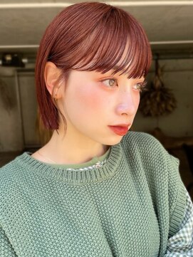 サロウィン 熊本上通り店(SALOWIN) 熊本　ワインレッド　韓国ボブ　髪質改善　切りっぱなし　Arisa.