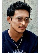 にもう&nbsp;サーフカール&ブルーブラック　フェザーパーマ パンク