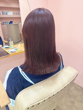 サロン ド ユーア(salon de yuua) 広島　中区大手町美容院　秋カラー　ローズブラウン　ストレート