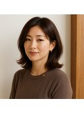ミセス外ハネミディアムボブ 20代 30代 40代 50代 60代髪質改善