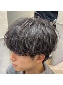 三重桑名アイロンで作る波巻きパーマ風無造作マッシュ