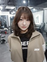 ラベル 渋谷(LAVEL)&nbsp;ミディアムレイヤー×ブリーチなしモカブラウン