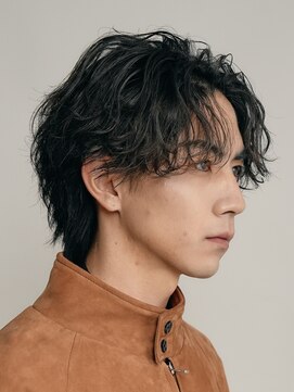 フィフス 渋谷(fifth) 渋谷大人波巻きシャドウルーズパーマセンターパートビジネスヘア