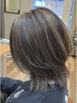 ヘアポケット スタイル店(HAIR POCKET) レイヤーボブ×ハイライトで軽さと立体感を