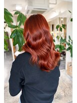 サラジュ 西宮北口店(SARAJU) 【朝倉結愛担当】極艶レッドコーラル・波巻き韓国風ヘア