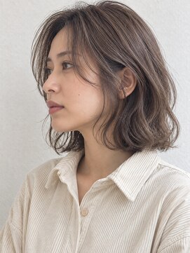 ヘイ 松本店(HEY) 【HEY 松本】ゆるふわボブパーマ×透け感グレージュ