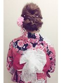 編み込みヘアーセット