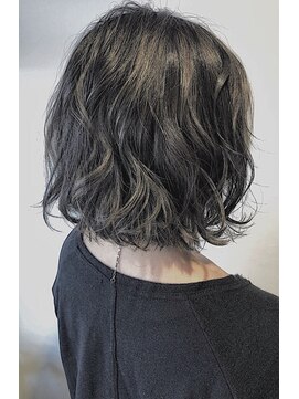 レセ 南柏店(Laissez) アッシュ ハイライト ボブ/透明感カラー/ミニボブ【レセ南柏店】