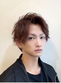 マッシュアップバングナチュラルブラウン束感スタイル☆