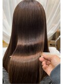 【コトノハ】艶感ストレート髪質改善酸性縮毛矯正栗色うる艶髪