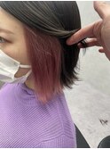 ピンクパール　カシスカラー　インナーカラー　パールピンク