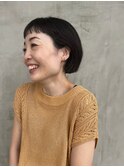 大人ショートバングボブ
