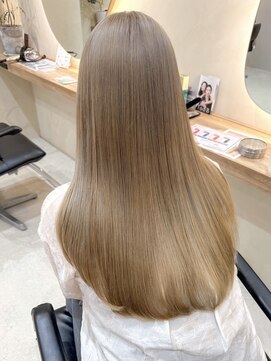 ヒビヲ(HIBIO) ダブルカラーインナーカラーハイトーンミルクティーベージュ横浜