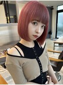 ピンクボブ【ハイライト】【ハイトーン】【倉敷】【岡山】