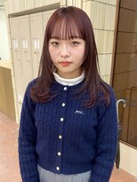 パークレーン アイス イヴェン(park lane ICI yeven)&nbsp;赤髪　ブリーチなしカラー　レイヤー　顔まわりレイヤー　矢場町